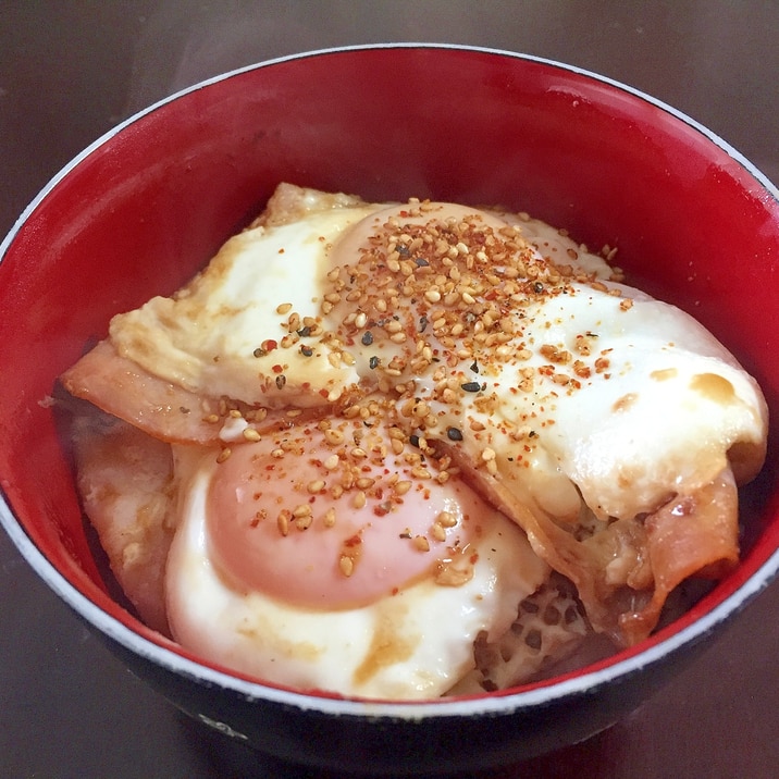 フライパン一つで簡単 時短レシピ 激旨ハムエッグ丼 レシピ 作り方 By なにわのちゃとらん 楽天レシピ